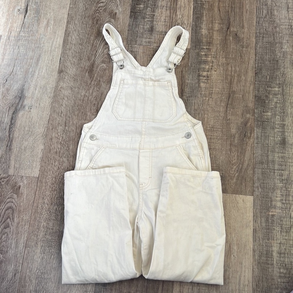 OshKosh B'gosh Cream Jumpsuit with Adjustable Straps